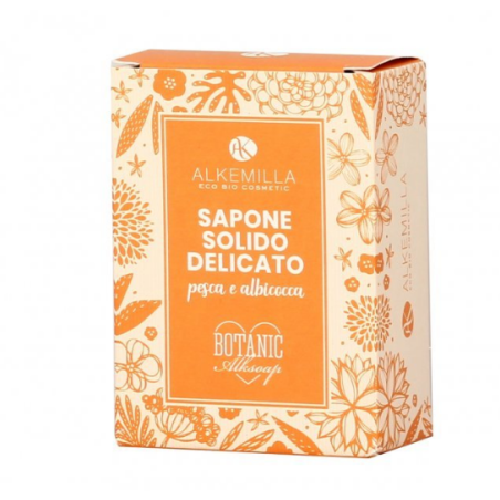 Bar soap is Gentle to the Peach and Apricot Alkemilla Detergents  Available on Yumibio.com