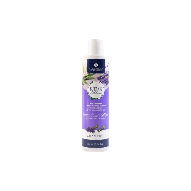 Shampooing Bio de Lavande et d'Eucalyptus Alkemilla Shampooing   Disponible sur Yumibio.com