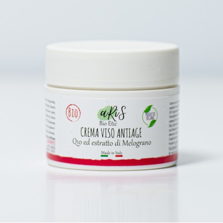 Crème visage avec Q10 et grenade Aris Bio Etic Hydratant   Disponible sur Yumibio.com