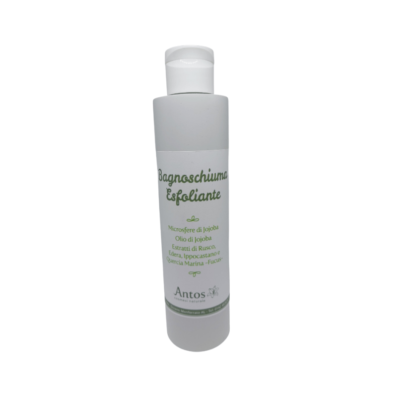 Exfoliating Body Wash with Jojoba Microspheres Antos Cosmetici Organic Bubble Bath  Available on Yumibio.com