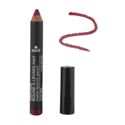 Deep red lipstick pencil-Fraise de Bois Avril Pencils  Available on Yumibio.com