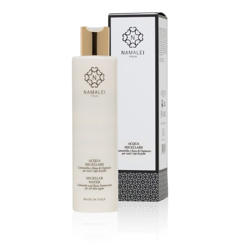 Micellar Water with Chamomile and Damascus Rose Namalei Makeup removers  Available on Yumibio.com