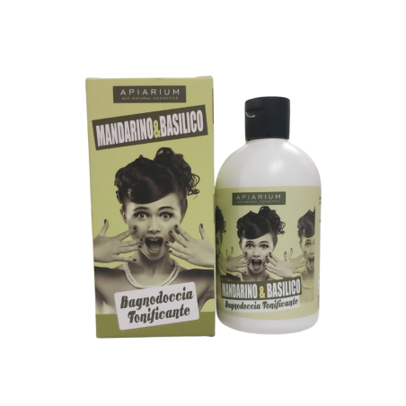 Gel douche Mandarine-Basilic Apiarium Bain Moussant Bio   Disponible sur Yumibio.com