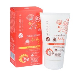 Crème solaire Visage et Corps Bébé SPF 50 Alkemilla Écrans solaires pour enfants   Disponible sur Yumibio.com