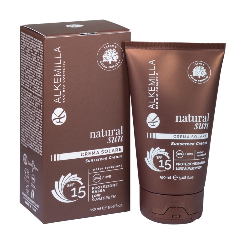 Alkemilla  Crema Solare Bassa Protezione SPF 15  Protezione Solare bio