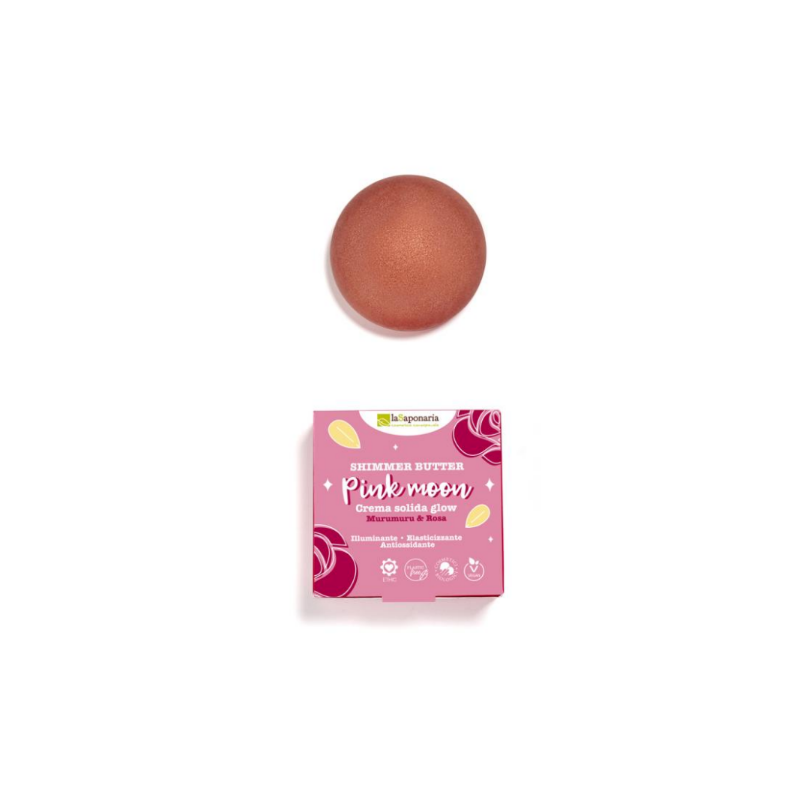 La Saponaria  Crema Solida Illuminante - Pink Moon  Creme Corpo Bio