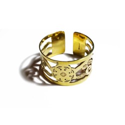 Brass Bangle Flower Nowar Factory La maison   Disponible sur Yumibio.com