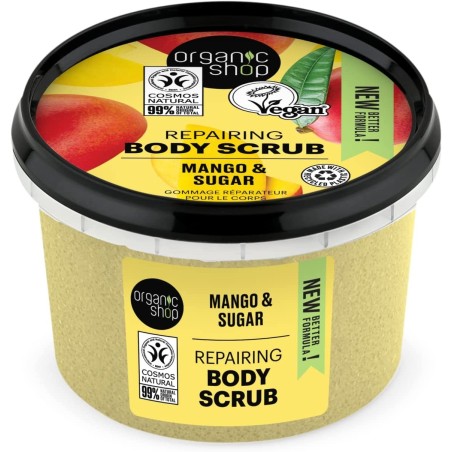 Gommage corporel naturel à la mangue du Kenya Organic Shop gommage   Disponible sur Yumibio.com