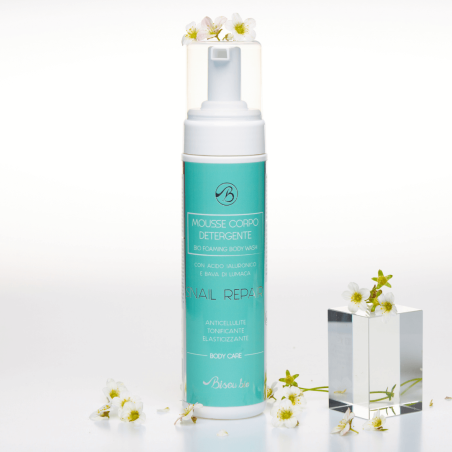 Bisou Bio  Snail Repair - Mousse Corpo Detergente con Bava di Lumaca  Bagnoschiuma Bio