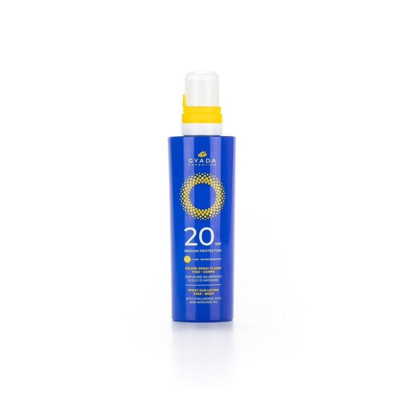 Gyada Cosmetics  Solare Spray Viso e Corpo SPF 20  Protezione Solare bio