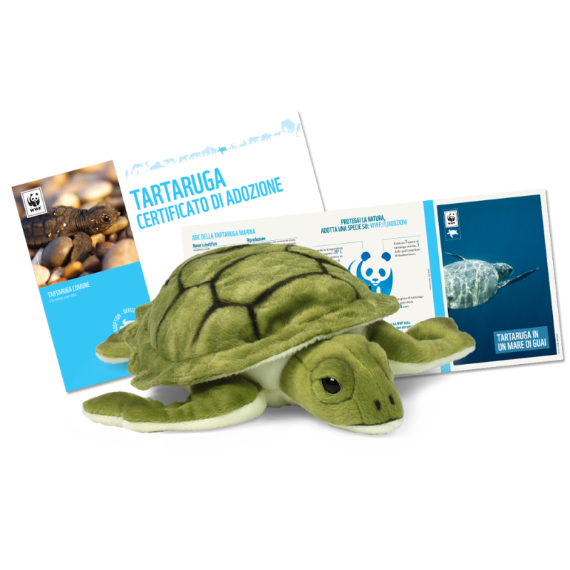 WWF plush toy-turtle-with contribution Regali Solidali Freebies  Available on Yumibio.com