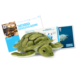 WWF plush toy-turtle-with contribution Regali Solidali Freebies  Available on Yumibio.com