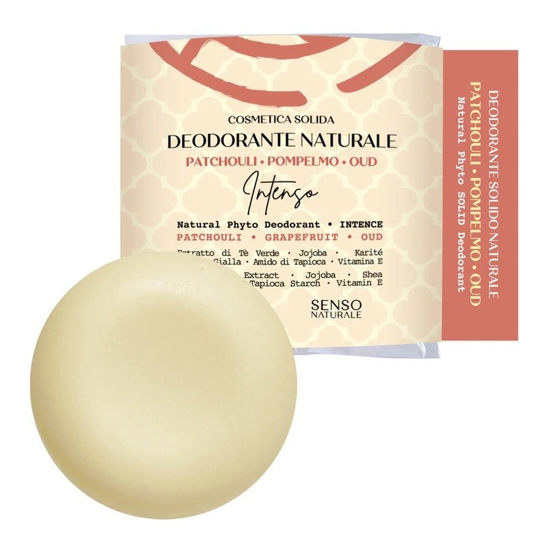 Intense Natural Solid Deodorant SensoNaturale Deodorant  Available on Yumibio.com