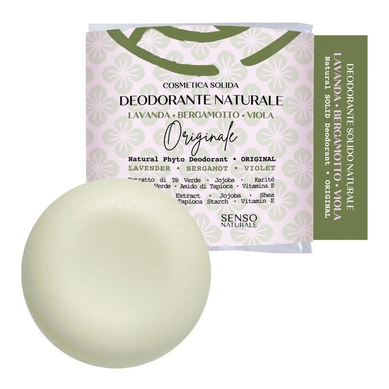 Original Natural Solid Deodorant SensoNaturale Deodorant  Available on Yumibio.com