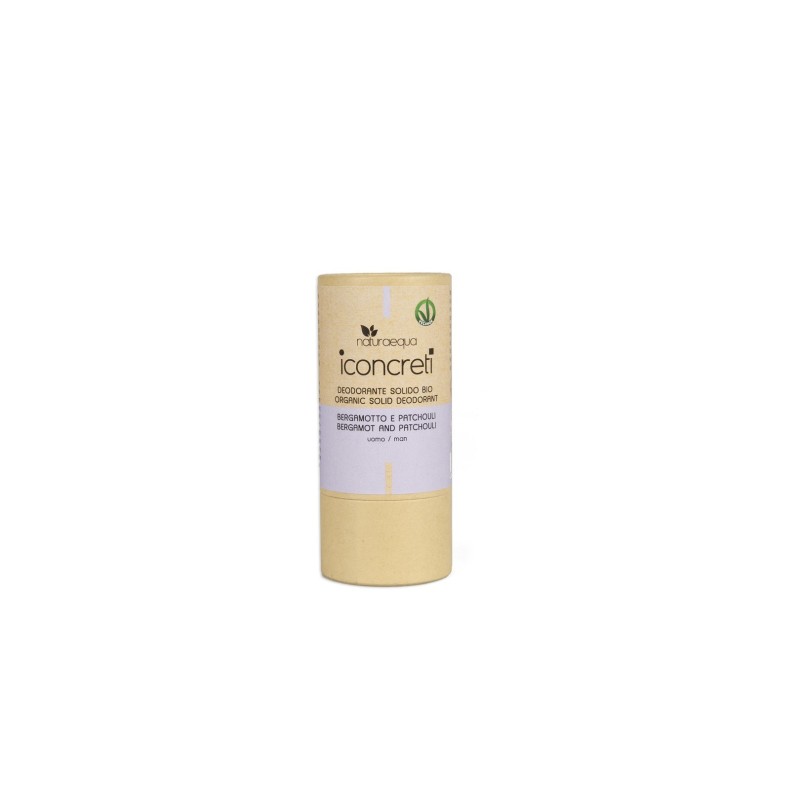 Solid deodorant-bergamot and Patchouli Naturaequa Deodorant  Available on Yumibio.com
