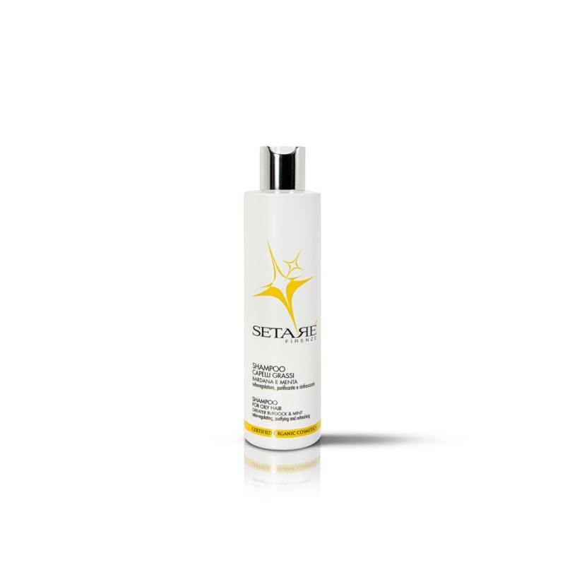 Setarè  Shampoo capelli grassi Bardana e Menta  Shampoo bio capelli grassi
