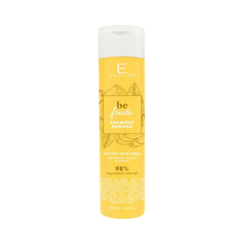 Shampoo Be Fruits Banana Essere Shampoo Dry and treated hair  Available on Yumibio.com