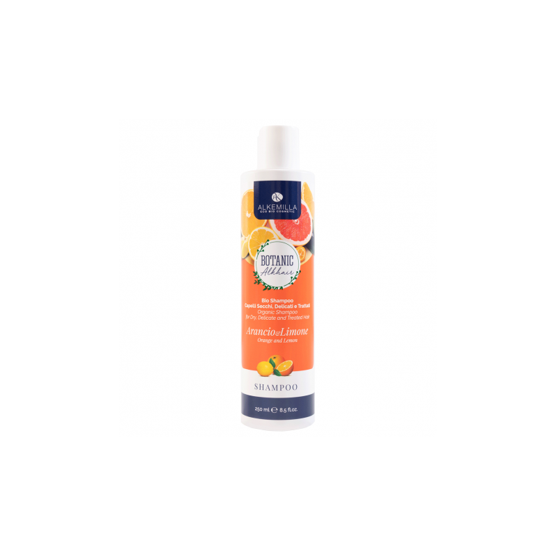 Shampoo Organic Orange and Lemon Alkemilla Shampoo Dry and treated hair  Available on Yumibio.com