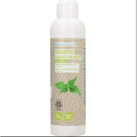 Greenatural  Shampoo Lavaggi Frequenti Lino & Ortica  Dermatite