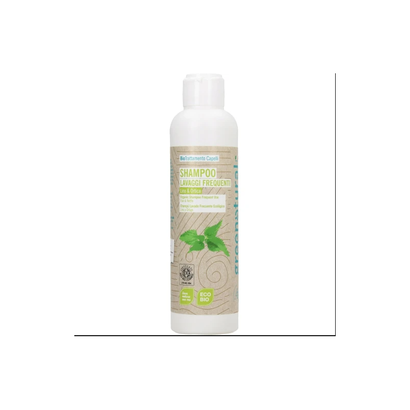 Greenatural  Shampoo Lavaggi Frequenti Lino & Ortica  Dermatite