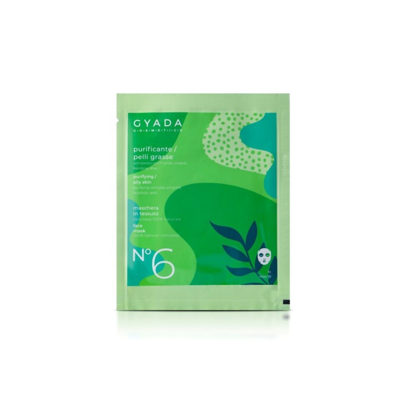 Purifying mask made of Fabric with Propolis No. 6 Gyada Cosmetics Mask  Available on Yumibio.com