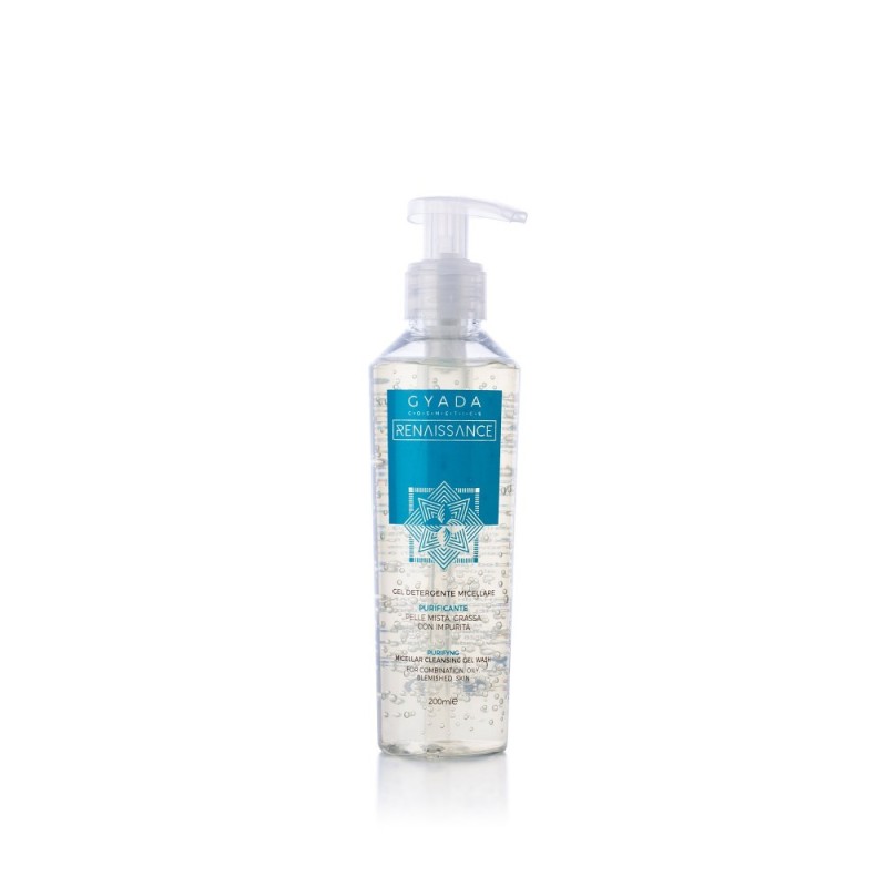 Gyada Cosmetics  Gel Detergente Micellare Purificante per Pelle Grassa e Mista  Detergente viso
