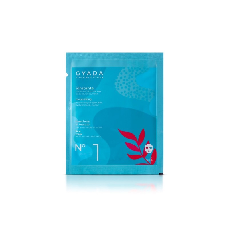 Hydrating mask made of Fabric with Aloe Vera No. 1 Gyada Cosmetics Mask  Available on Yumibio.com