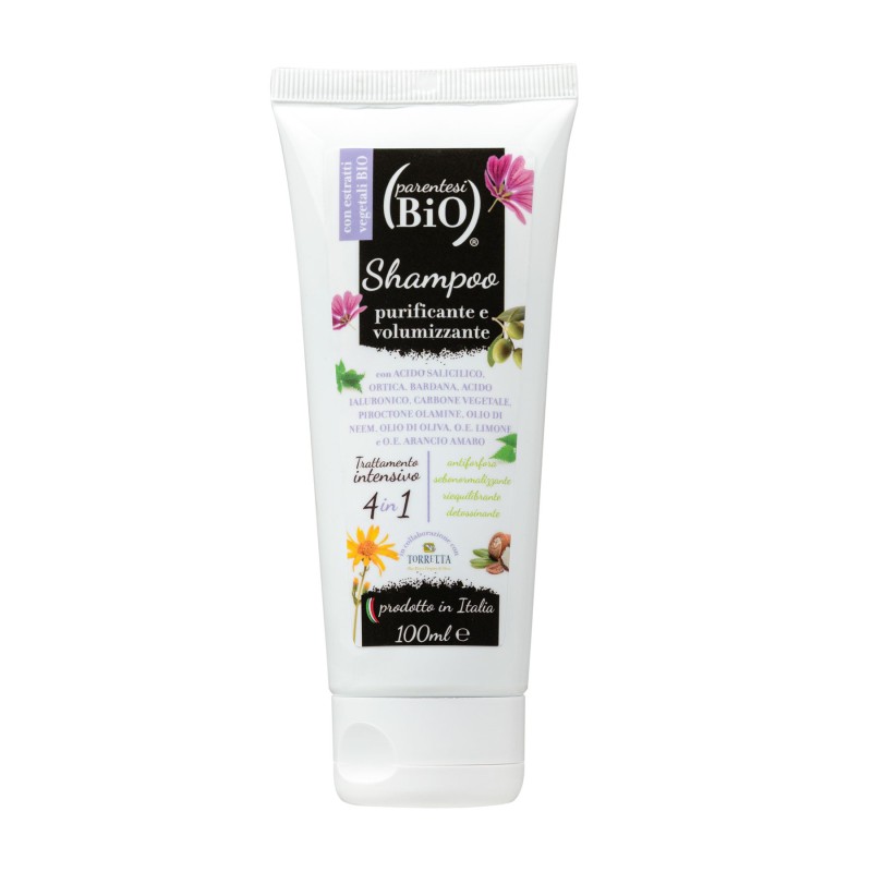 Purifying and Volumizing Shampoo 100 ml Parentesi Bio Dandruff Shampoo  Available on Yumibio.com