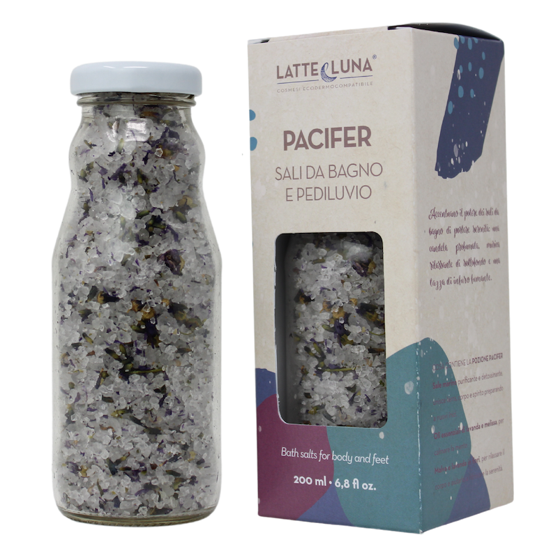 Latte e Luna  Sali da Bagno e Pediluvio Lavanda e Melissa - Pacifier  Bagnoschiuma Bio