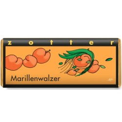 Apricot and Marzipan Snacks Zotter Cioccolato  Available on Yumibio.com