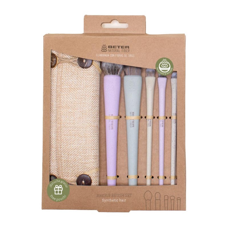 Wheat Fiber Make-Up Brush Set Beter - Spazzole e accessori Brushes and Accessories  Available on Yumibio.com