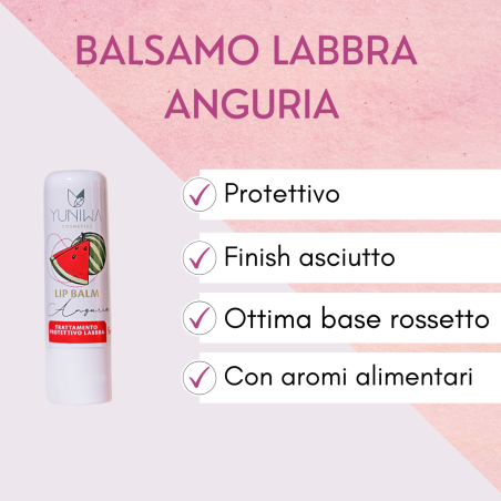 Yuniwa Cosmetics  Balsamo Labbra Protettivo - Anguria  Lipbalm Yuniwa Cosmetics