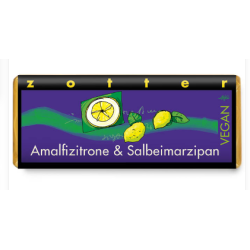 Zotter  Cioccolato Fondente con Limone e Marzapane alla Salvia  Cioccolato