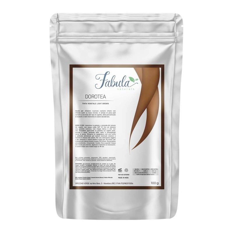 Teinte Végétale Marron Clair-Dorotea Fabula Naturals Couleurs végétales et Henne   Disponible sur Yumibio.com