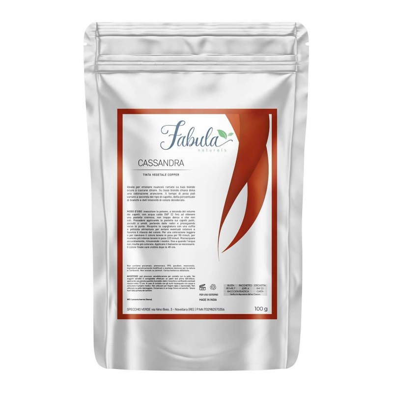 Fabula Naturals  Tinta Vegetale Rosso Rame - Cassandra  Henné e Tinte Vegetali