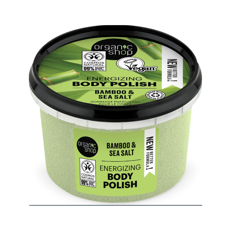 Body Polish Naturel au Bambou Tropical Organic Shop gommage   Disponible sur Yumibio.com