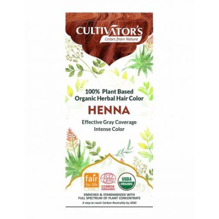 Solide Organique Végétale - Henné Pur Cultivator's Couleurs végétales et Henne   Disponible sur Yumibio.com
