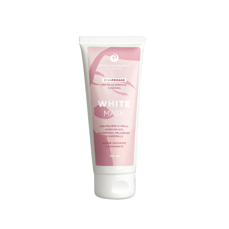 Blanc avec un Masque Bio à l'Argile Blanche My Sezione Aurea Masque   Disponible sur Yumibio.com