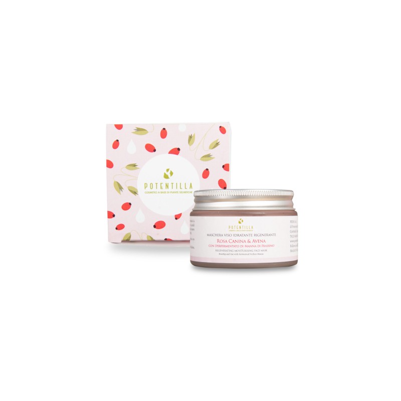 Moisturizing and Regenerating Face Mask with Rosehip Potentilla Mask  Available on Yumibio.com
