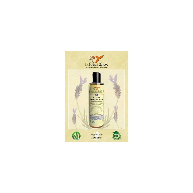 Shower gel Lavender-Wild - Simple Stain Le Erbe di Janas Organic Bubble Bath  Available on Yumibio.com