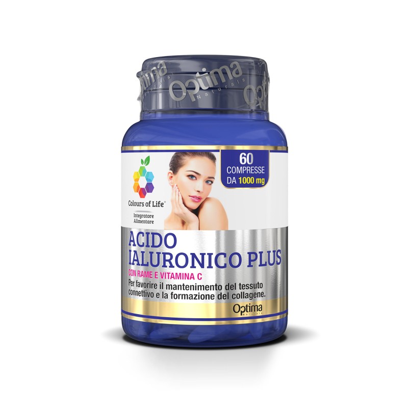 Food Supplement - Hyaluronic Acid Plus Optima Naturals Integratori Alimentari  Available on Yumibio.com