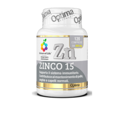 Food Supplement-Zinc 15 Optima Naturals Integratori Alimentari  Available on Yumibio.com