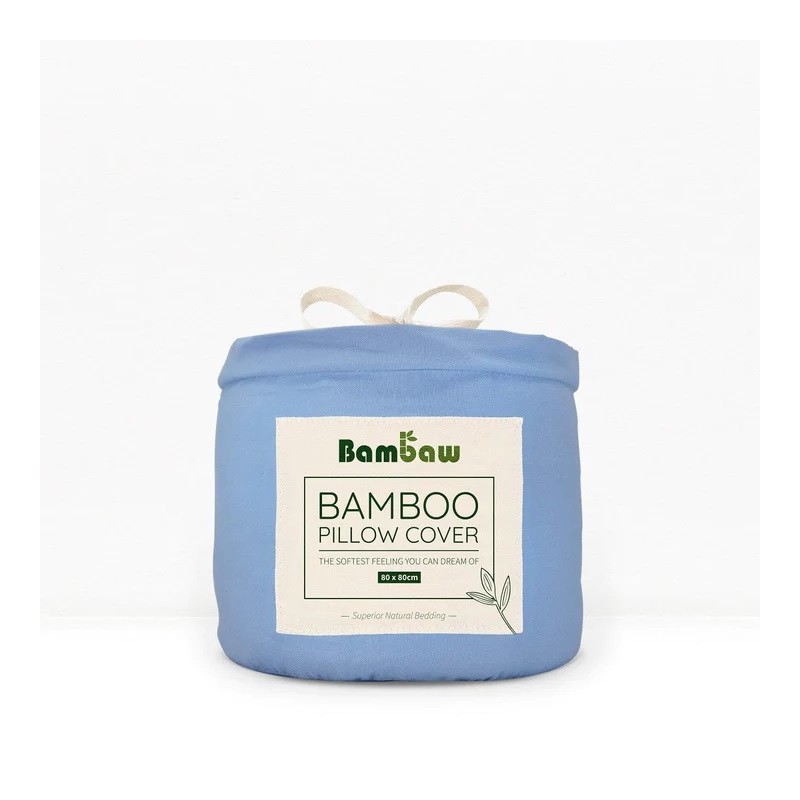 Vegan Bamboo Silk Pillowcase-Azzurra Bambaw Accessories  Available on Yumibio.com