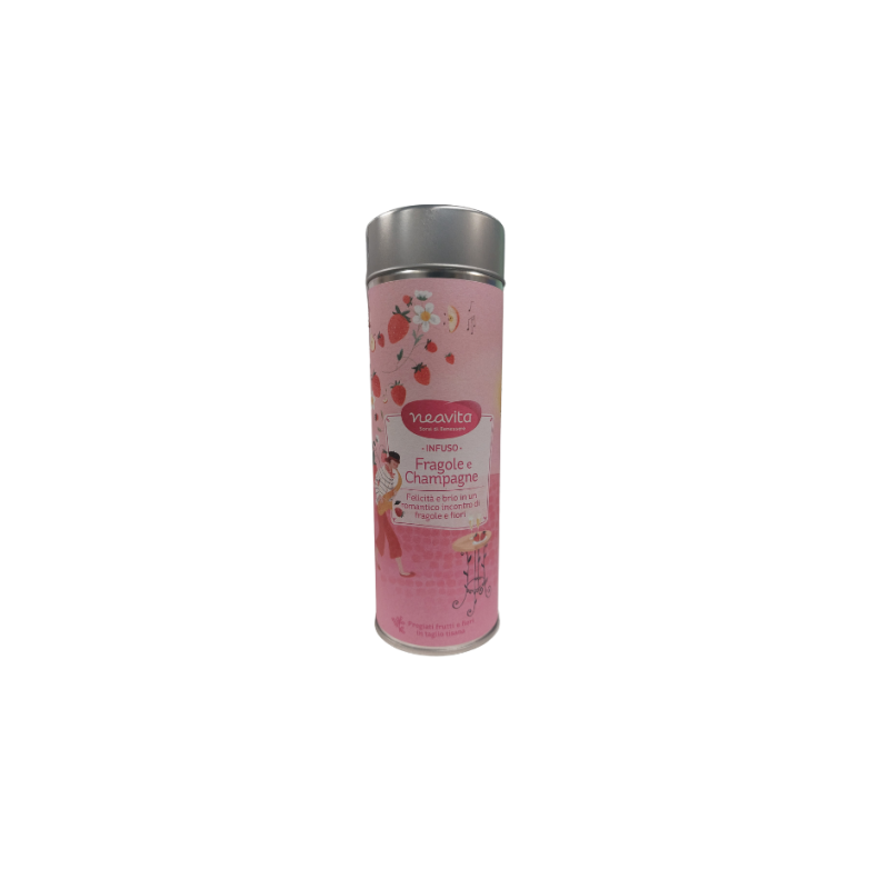 The infusion of the Fruit - Strawberries and Champagne Neavita Tea and herbal Teas  Available on Yumibio.com