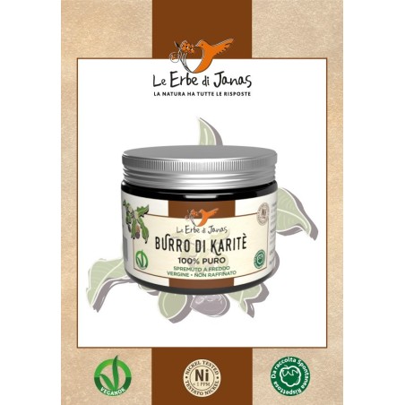 Shea butter, Pure 200 ml Le Erbe di Janas Vegetable Butters  Available on Yumibio.com