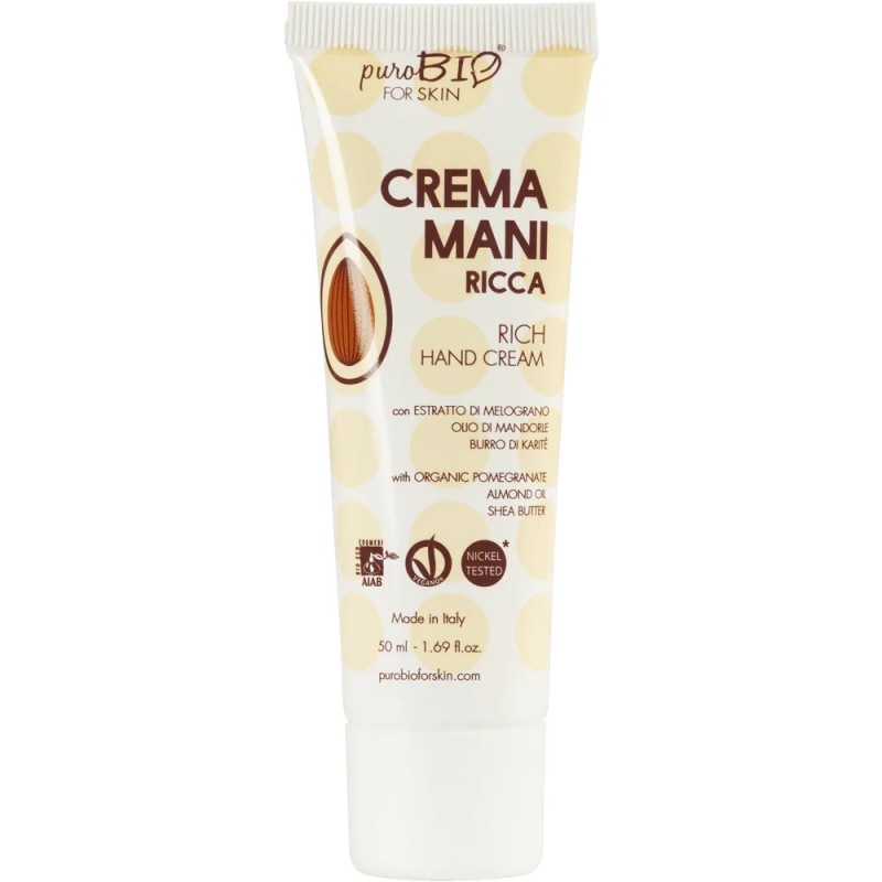 Rich Hand Cream Purobio Hand and Nail Care  Available on Yumibio.com