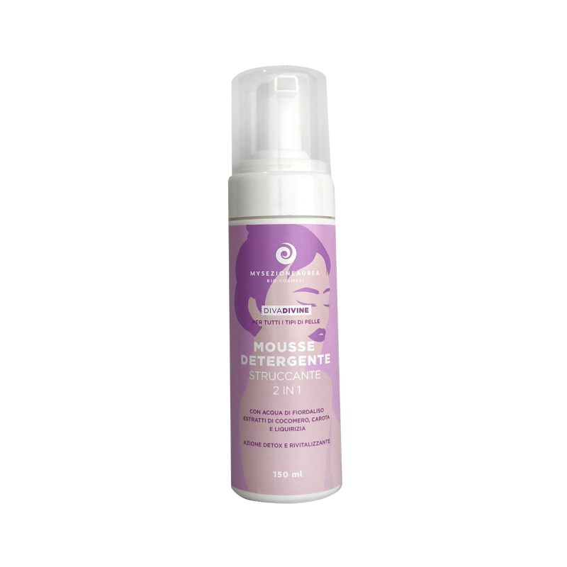 My Sezione Aurea  Mousse detergente e struccante 2in1 - Diva Divine  Detergente viso