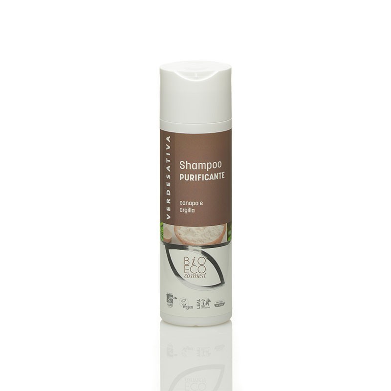 Purifying Cream Shampoo Verdesativa Shampoo bio oily hair  Available on Yumibio.com