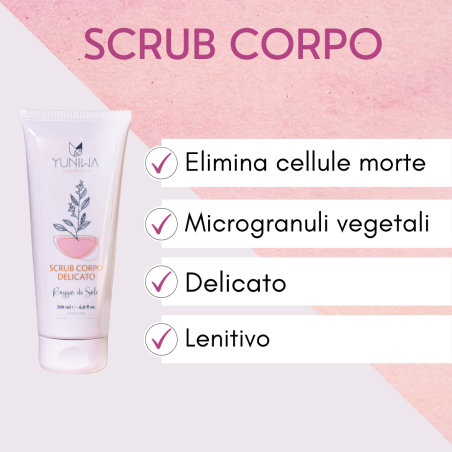 Yuniwa Cosmetics  Scrub Corpo Delicato Vaniglia e Mandarino - Raggio di Sole  Scrub Corpo