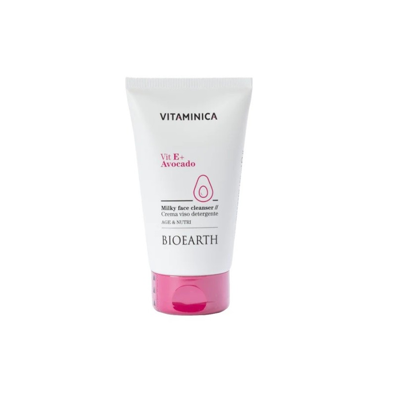 Vitamin-Cleansing Face Cream Vitamin E + Avocado Bioearth Facial cleanser  Available on Yumibio.com